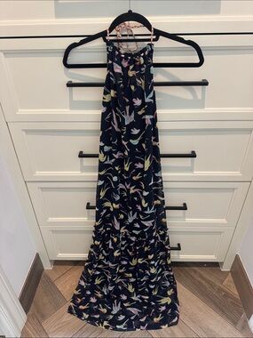 Chelsea & Violet Navy Floral-Print Halter Dress